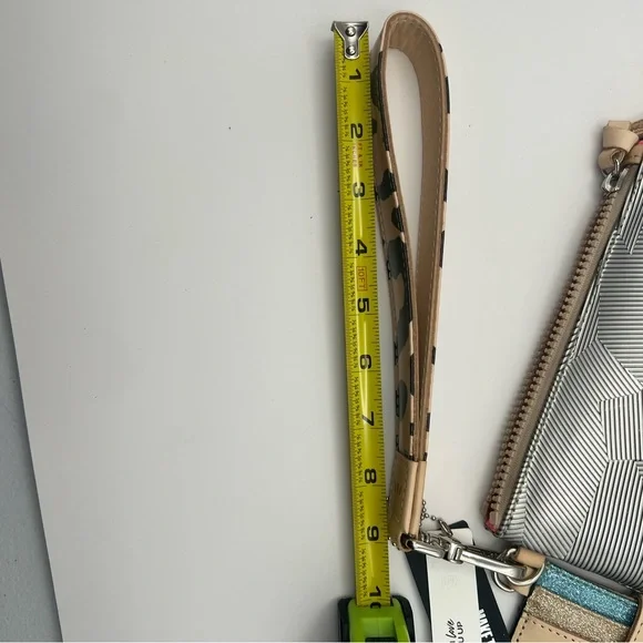 Consuela Silver and Tan Clutch Wristlet - Picture 6 of 10